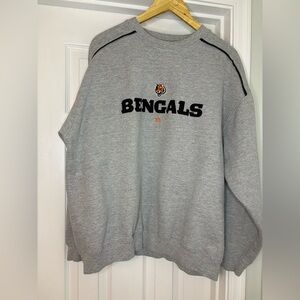 NFL Branded Cincinnati Bengals Gray Crewneck Sweatshirt